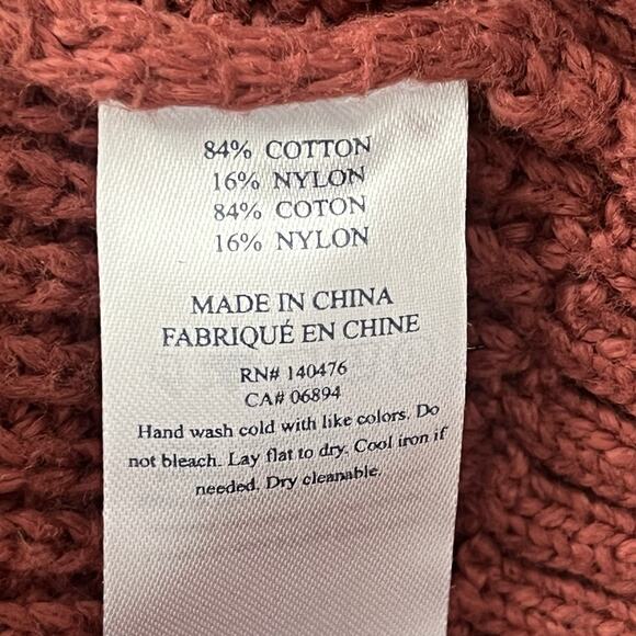 Faherty Cozy Boyfriend Cardigan Women's Size M Ribbed Jackson V Neck Henna NEW - Picture 8 of 8